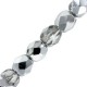 Czech Fire polished faceted glass beads 4mm Crystal labrador